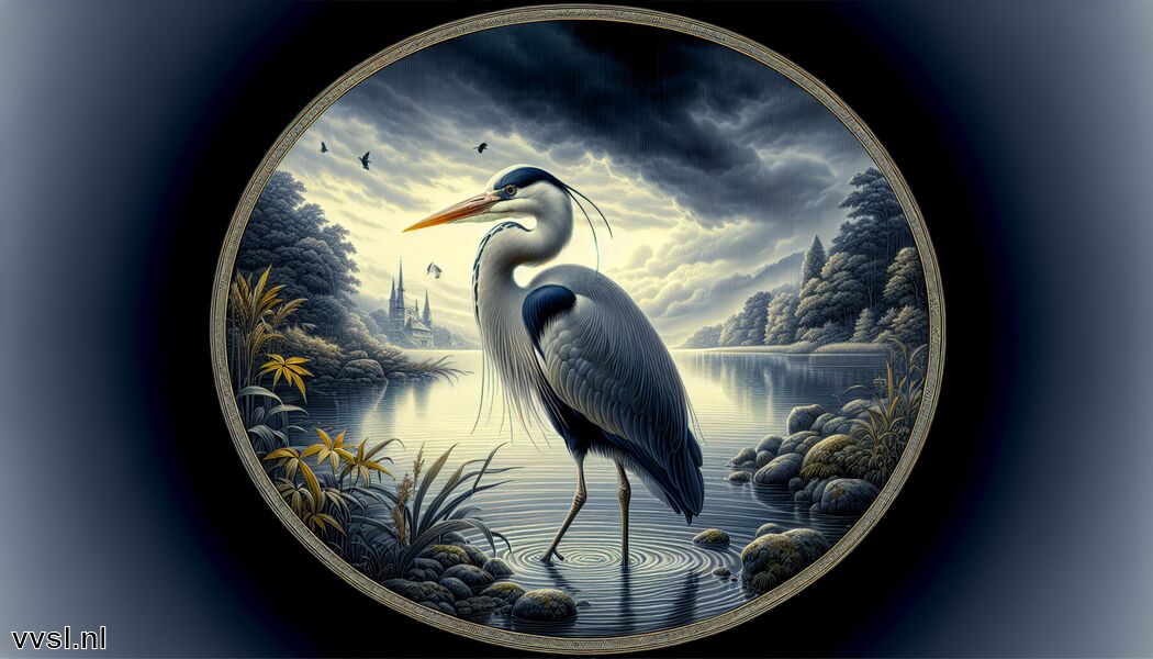 Sterke verbinding met water en natuur   - Krachtdier Reiger » Reiger als symbool van stille kracht  
