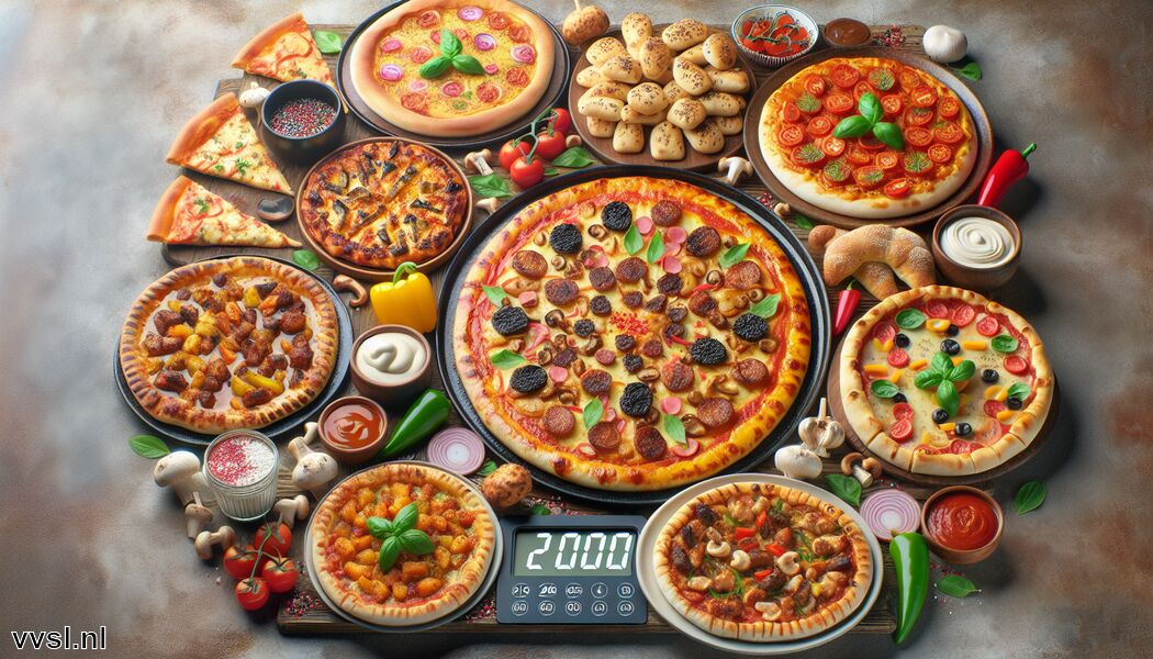 Zinfnoverige pizza's met extra toppings - 2500 calorieën » Rijke Gerechten tot 2500 Calorieën