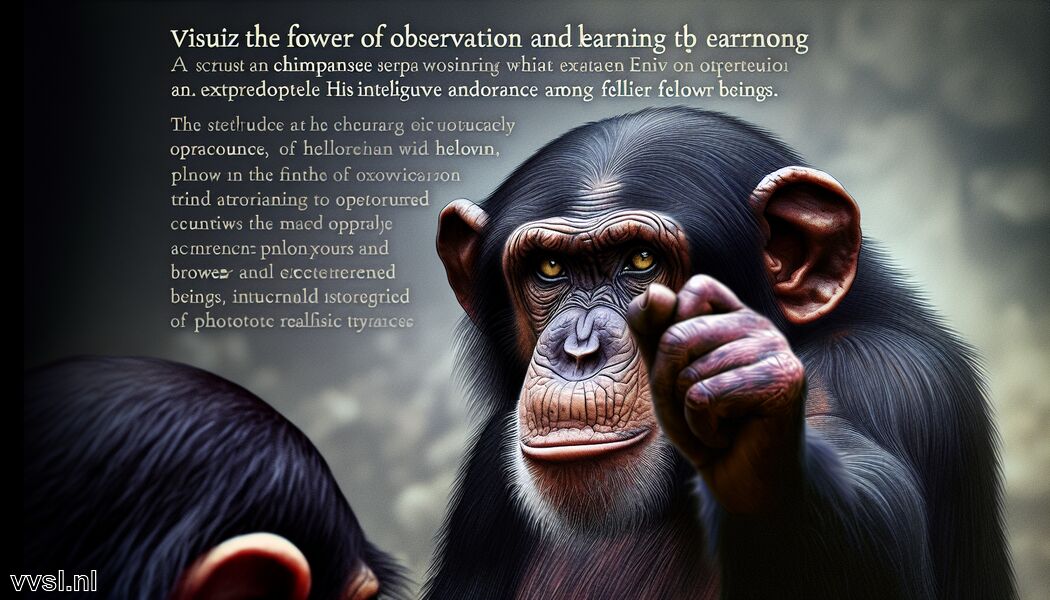 Leren door observatie van soortgenoten   - Krachtdier Chimpansee » Chimpansee als kracht van intelligentie  