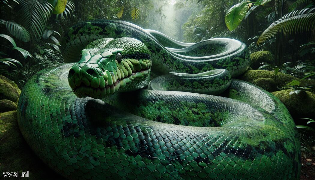 Ze hebben een groene schubbenkleur voor camouflages - Droom je van een Anaconda » De Gigantische Wakker van de Jungle