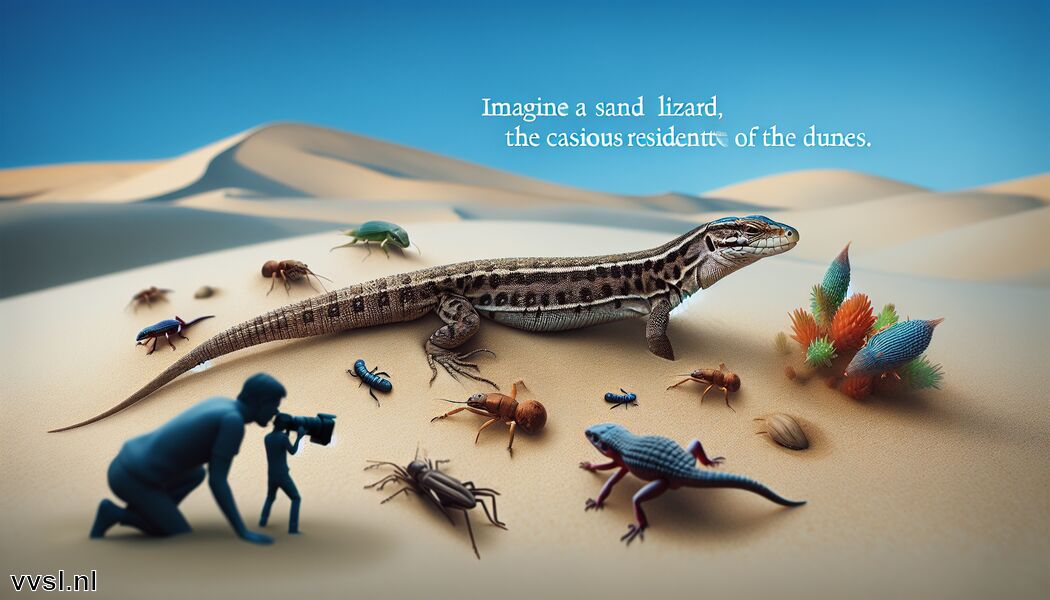 Voeding bestaat uit insecten en kleine ongewervelden   - Droom je van een Zandhagedis » De Voorzichtige Bewoner van de Duinen