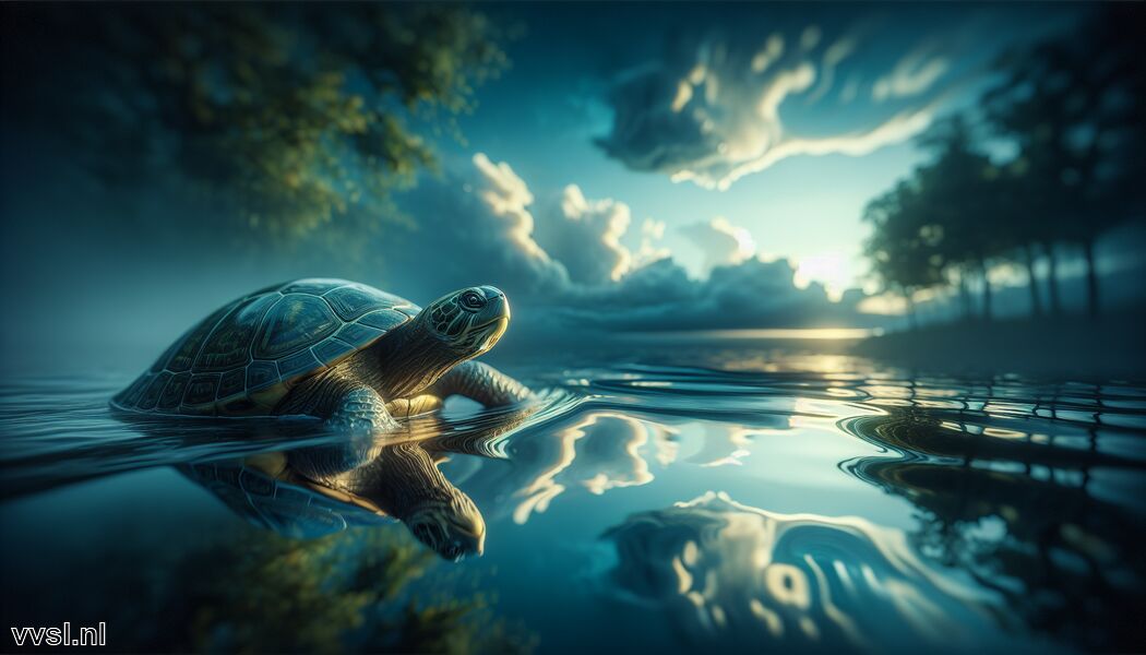 Schildpadden zijn vaak solitair van aard   - Droom je van een Schildpad » De Langzame Wijze Bewoner van het Water