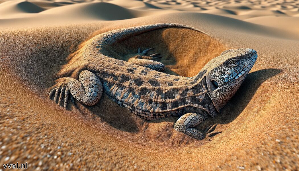 Nestelt in open zandgrond, verborgen plekken   - Droom je van een Zandhagedis » De Voorzichtige Bewoner van de Duinen