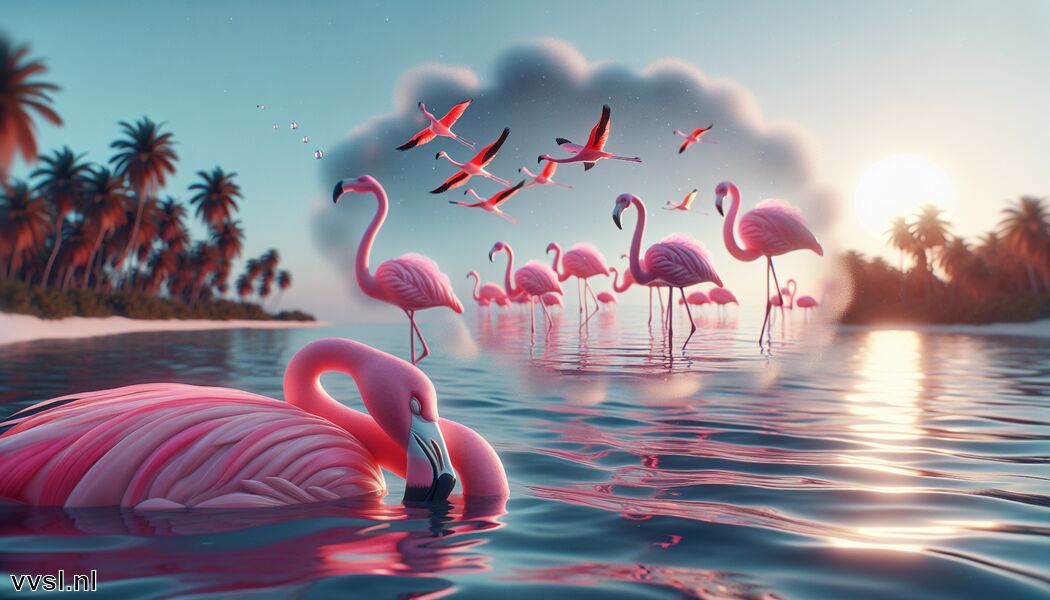 Droom je van een Flamingo » De Roze Elegantie van het Water