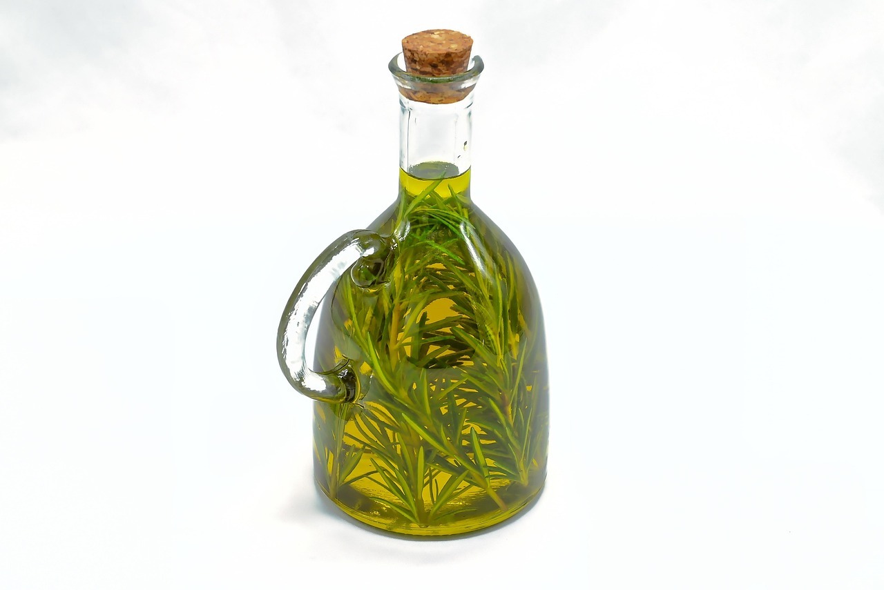 oil, olive oil, carafe, herbal oil, healthy, rosemary, aromatic